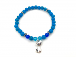 blue bracelet with cat charm