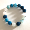 blue crackled agate diffuser bracelet