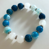 blue crackled agate diffuser bracelet