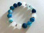 blue crackled agate diffuser bracelet