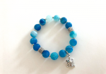 joytree blue agate bracelet with turtle charm