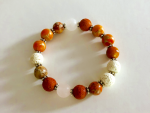 orange imperial jasper lava bead diffuser bracelet