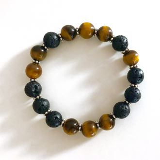 tiger's eye diffuser bracelet
