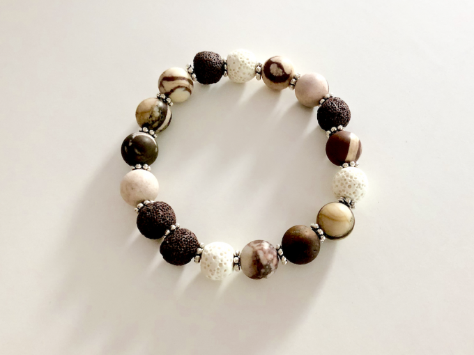 zebra jasper diffuser bracelet
