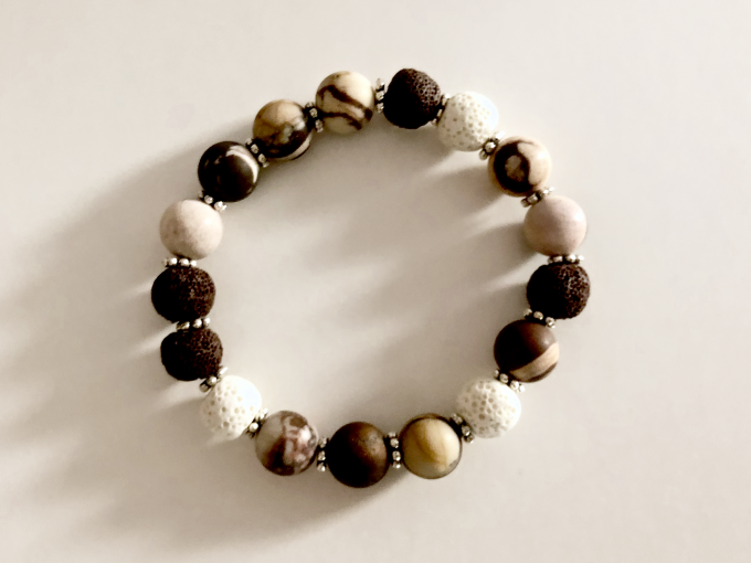 zebra jasper diffuser bracelet