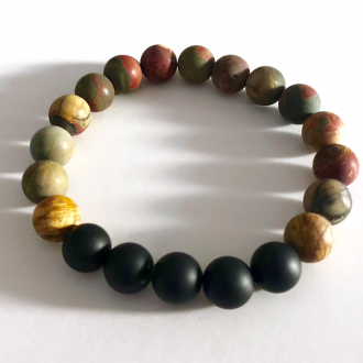 picasso jasper and onyx bracelet