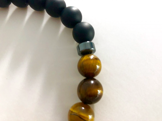 onyx-tig-hem3 black onyx & tiger's eye, hematite bracelet