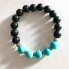 onyx-turq-silver1 black onyx and turquoise bracelet