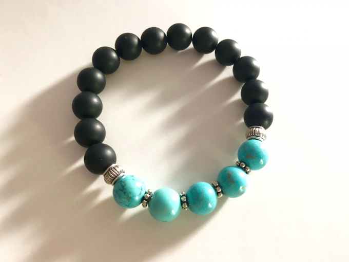 onyx-turq-silver3 black onyx and turquoise bracelet