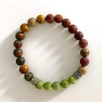 matte picasso jasper & jade bracelet