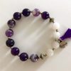 amethyst & rose quartz believe bracelet