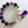 amethyst & rose quartz believe bracelet