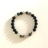 black-agate-dragon-agate8mm2 black agate and blk and white dragon agate bracelet