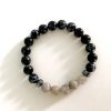 black imperial jasper & rutilated quartz bracelet