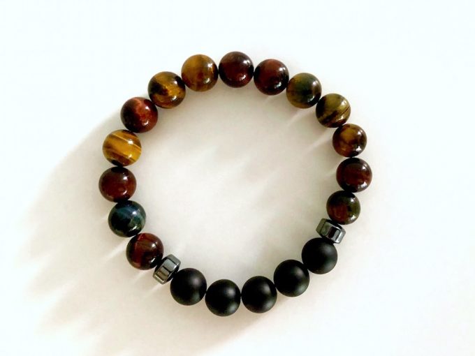 multi-tigers-eye-onyx2 multi-colored tigers eye and onyx bracelet