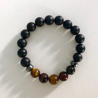onyx and tigers eye bracelet