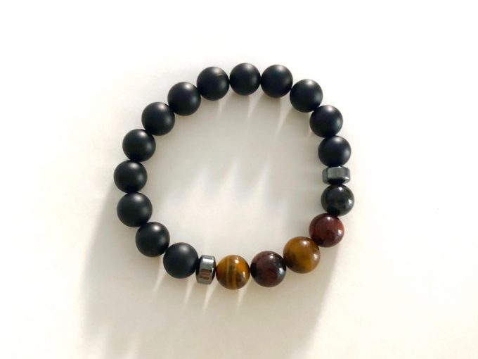 onyx-multi-tigers2 onyx and tigers eye bracelet