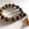 picasso jasper bracelet with gold tassel picasso jasper bracelet with gold tassel