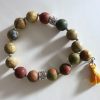 picasso jasper bracelet with gold tassel picasso jasper bracelet with gold tassel