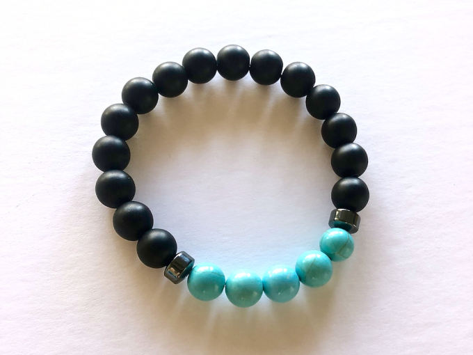onyx-turquoise-hem4 onyx turquoise hematite bracelet