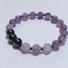 faceted amethyst and hematite bracelet