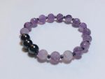 faceted amethyst and hematite bracelet