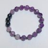 faceted amethyst and hematite bracelet
