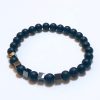 onxy-hematite-square 6mm onyx and hematite bracelet