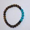 tigers-eye-turquoise tigers eye, turquoise and hematite bracelet