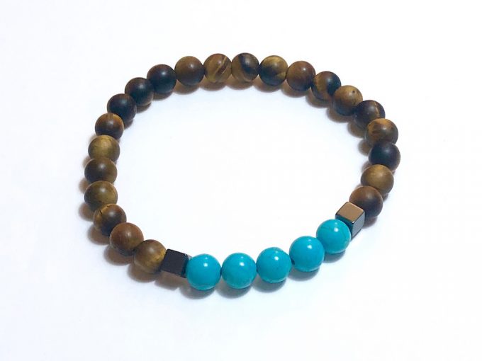 tigers-eye-turquoise2 tigers eye, turquoise and hematite bracelet
