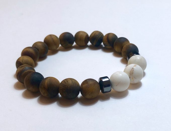 tigers-eye-white-turq1 tigers eye,white turquoise hematite bracelet