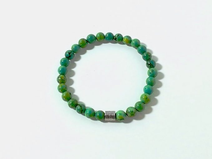 6mm-green-howlite-silver-tube
