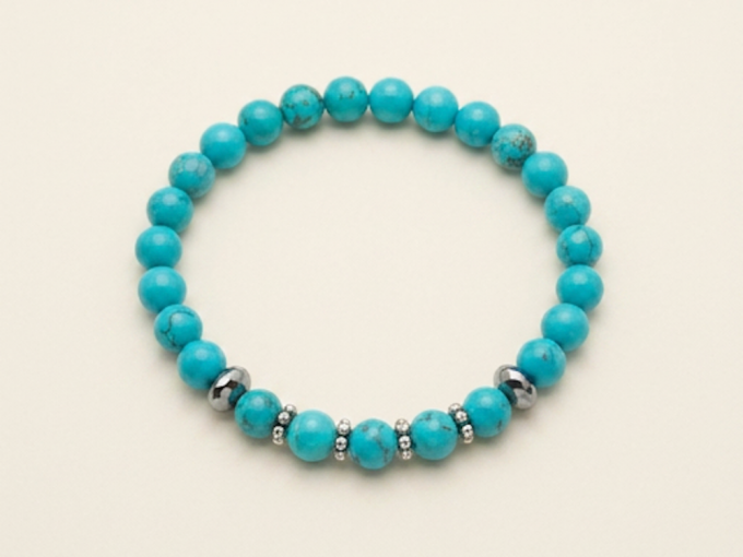 6mm-turquoise-howlite-silver-hematite-bracelet