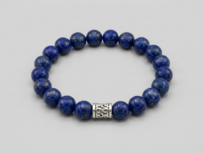 8mm-lapis-lazuli-bracelet-with-silver-anitque-style-connector