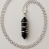 black-onyx-double-point-silver-necklace