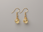 gold wrap faceted citrine earrings
