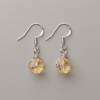 silver wrap citrine earrings