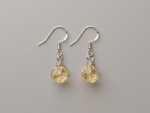 silver wrap citrine earrings